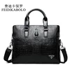 FEIDIKABOLO Crocodile hommes mallette de luxe noir hommes sacs à main sacs de messager en cuir PU homme sacs homme homme décontracté sacs à bandoulière ► Photo 1/6