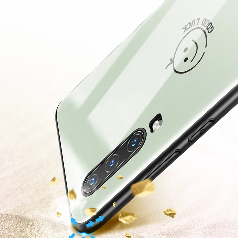 Изогнутый стеклянный чехол 9D для Huawei P30 Pro закаленное стекло силиконовая рамка p30