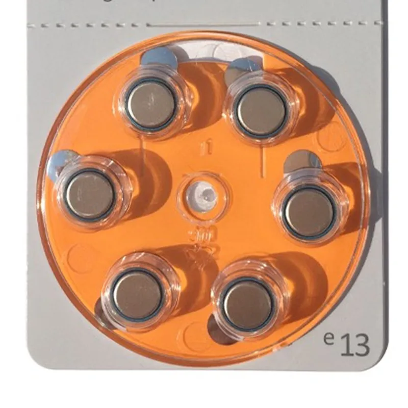 

Hot ! 6pcs/lot Hearing Aid Batteries A13 13A e13 ZA13 13 PR48 fast shipping
