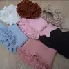 2pcs Sold by PCS,Different Length Ribbed Cotton Edge Ruffled Drape Webbing Neck Knitted Sweater Waist Elastic Bias Tape Z326 ► Photo 1/6
