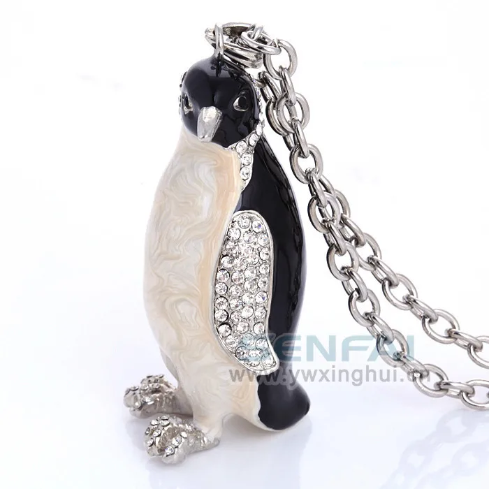 Серебряная крошечная императорская подвеска-Пингвин на ожерелье, керамические глиняные украшения с океанской птицей, натуральное здоровье для мужчин и женщин