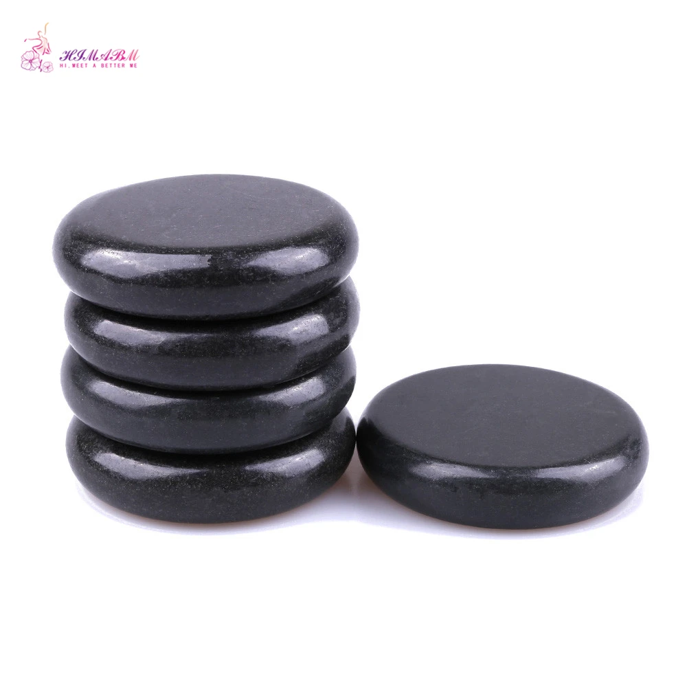 HIMABM 5 Pieces Natural Black Hot Spa Basalt Stone Massage Basalt Stone Lava Rocks 8*8cm wholesale HIMABM 5 Pieces Natural Black Hot Spa Basalt Stone Massage Basalt Stone Lava Rocks 8*8cm wholesale