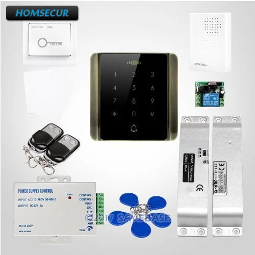 

HOMSECUR Waterproof Touch Keypad IC Access Control System+Surface Mount Drop Bolt Lock