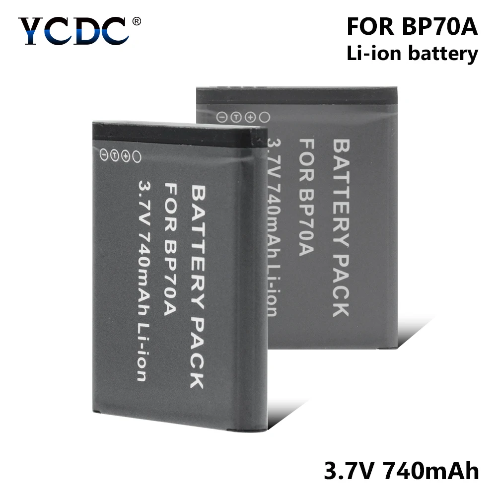1/2 штук BP70A 740 мА/ч, литий-ионный Батарея для samsung ES30 ES65 ES67 ES70 ES71 ES73 ES74 ES75 ES80 ES90 ES95 ES96 ES99 SL50