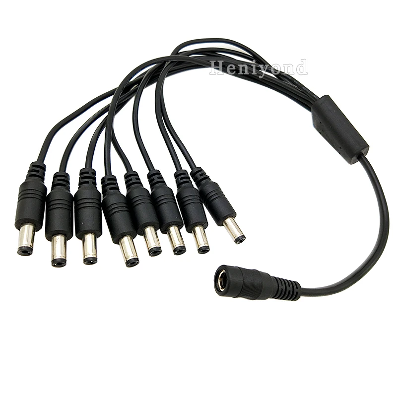 High quality 2PCS DC Power Splitter Adaptor Cable 5.5x2.1mm 1 Female Plug to 8 Male Jack for CCTV or LED Free Shipping High quality 2PCS DC Power Splitter Adaptor Cable 5.5x2.1mm 1 Female Plug to 8 Male Jack for CCTV or LED Free Shipping