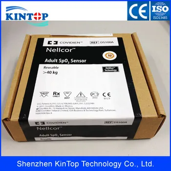 

Free shipping!10pcs/lot Original Nellcor DS-100A Adult Finger Clip spo2 sensor with CE approved.DB9pin,Oximax Nellcor probe.1M