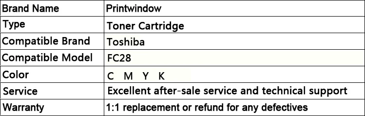 Printwindow совместимый тонер-картридж для Toshiba FC28 4X/комплект