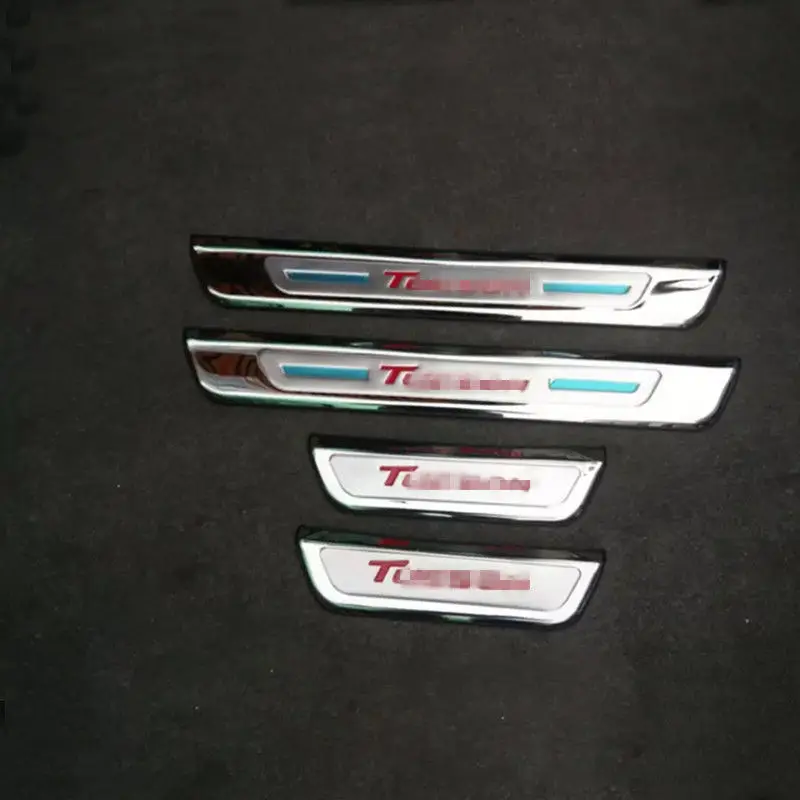 Нержавеющей 3 цвета! Порогов протектор пластина для Hyundai Tucson 2015 2018|door sill scuff plate|sill