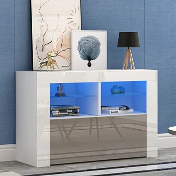 Panana Modern Living Room Furniture TV Cabinets High Gloss Doorshigh TV Stand Sideboard Matt Bedroom Organizer Display