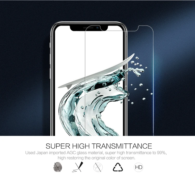Для iPhone X XS Max XR закаленное стекло Nillkin 9H жесткое прозрачное стекло защитная пленка для Apple iPhone XS Max ультратонкая