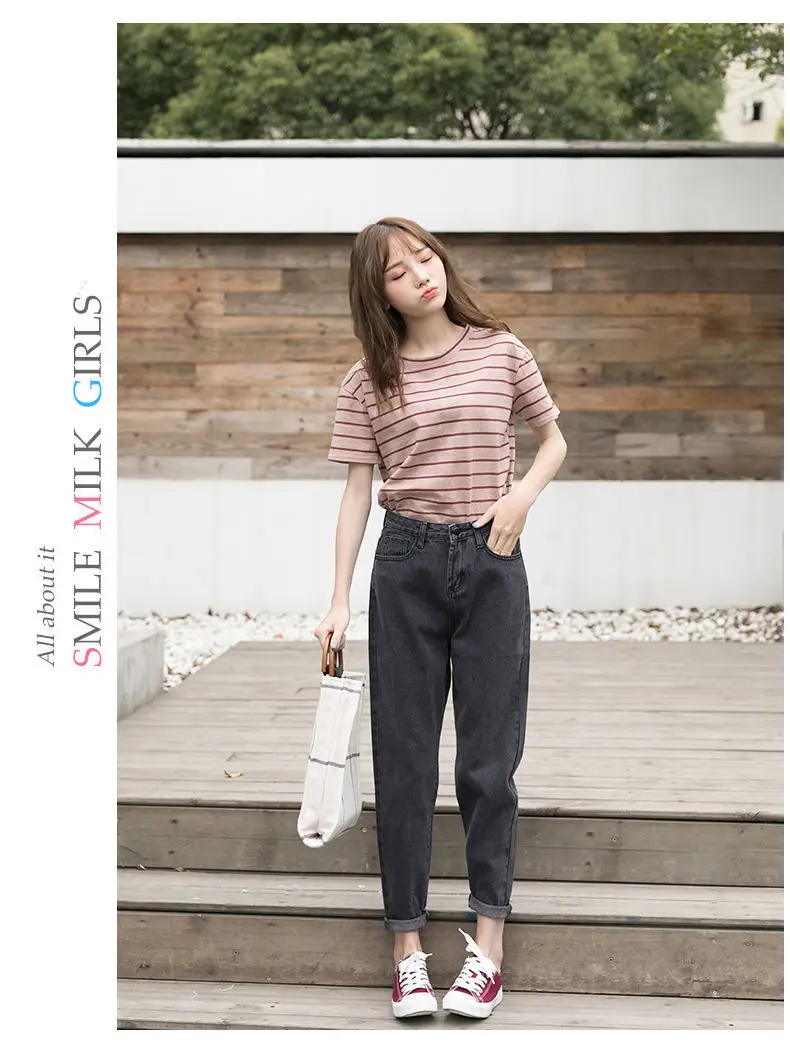 Женские джинсы весна лето трендовые корейские Стильные Простые универсальные Kawaii Harajuku уличная одежда высокого качества Ulzzang женские брюки s