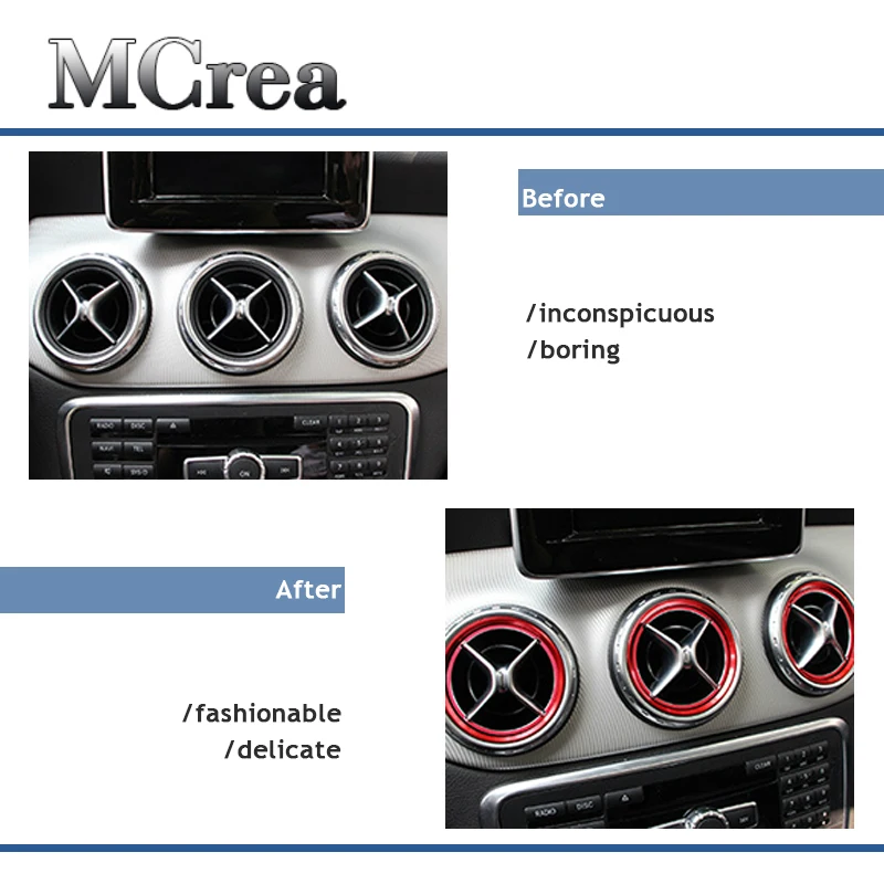 Стайлинг автомобиля MCrea для Mercedes Benz A B GLA CLA Class W176 W246 Стикеры центральной консоли