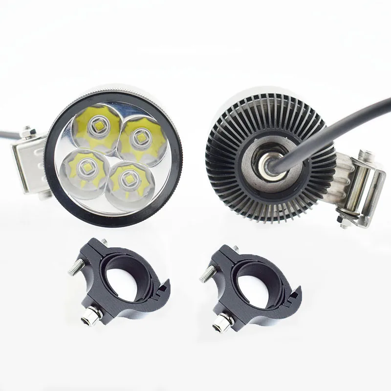 

2Pcs Motorcycle Headlight 12V 40W 4800LM U2 LED Chip Lights Super Bright Motorcycle Driving Waterproof Fog Lamp Spot Headlamp