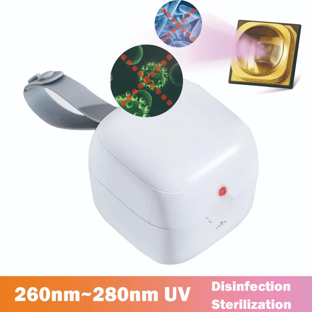 

260nm 265nm 280nm Led UVC Pacifier Portable Earrings Earphone Denture Deodorization Sterilization Disinfection Ultraviolet Lamp