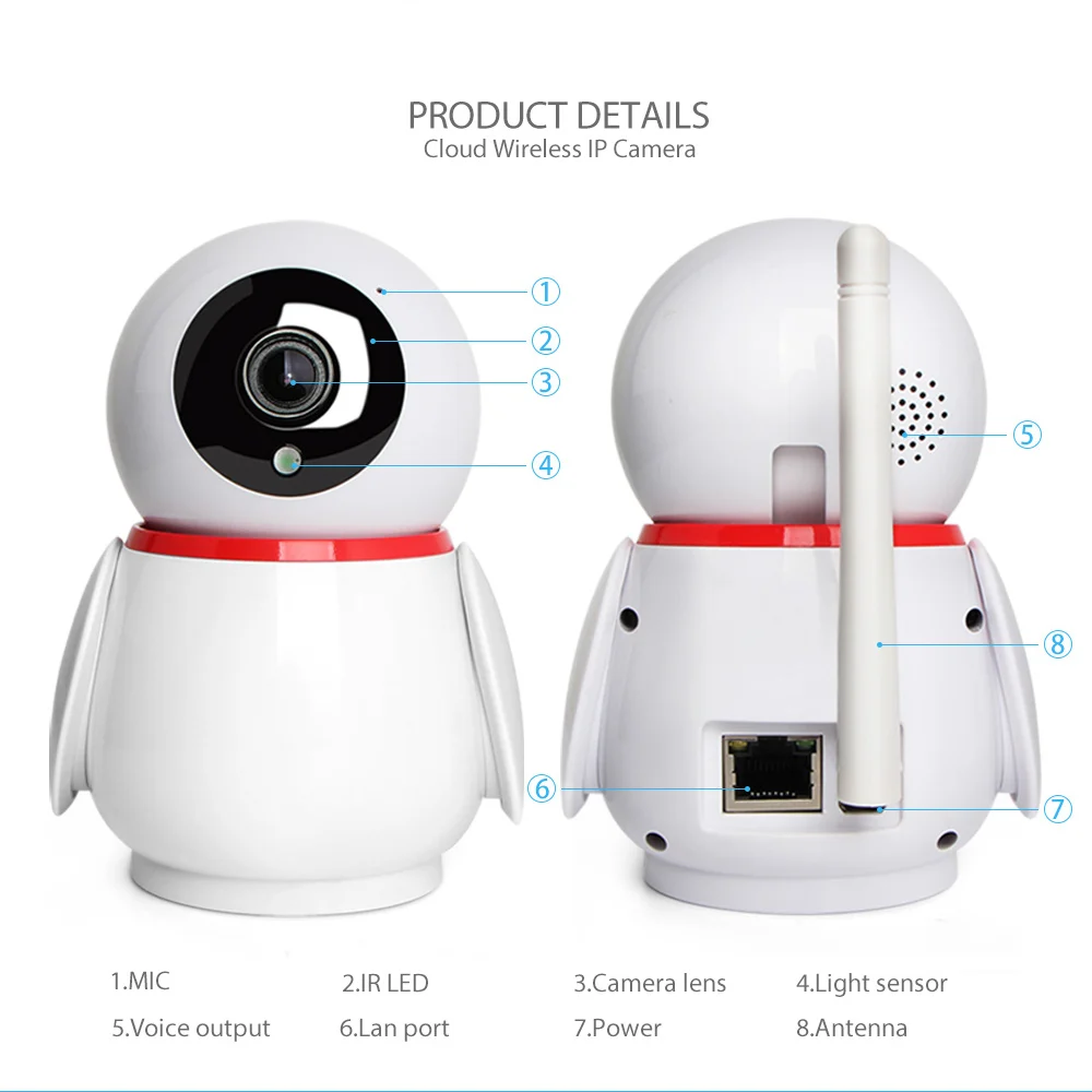 1080 P 2MP облако Беспроводной IP камера Intelligent Auto Tracking ...