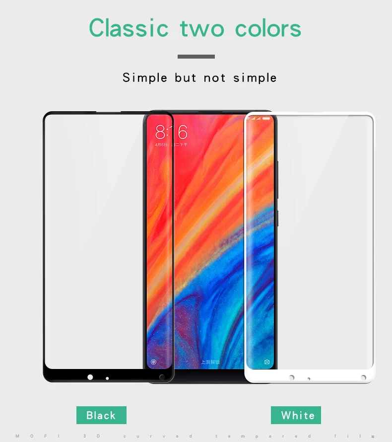 Mofi 3D протектор экрана для Xiaomi mi Max 3 Полное покрытие экрана Защитная пленка Закаленное стекло для Xiaomi mi Mix 2 mi x 2S