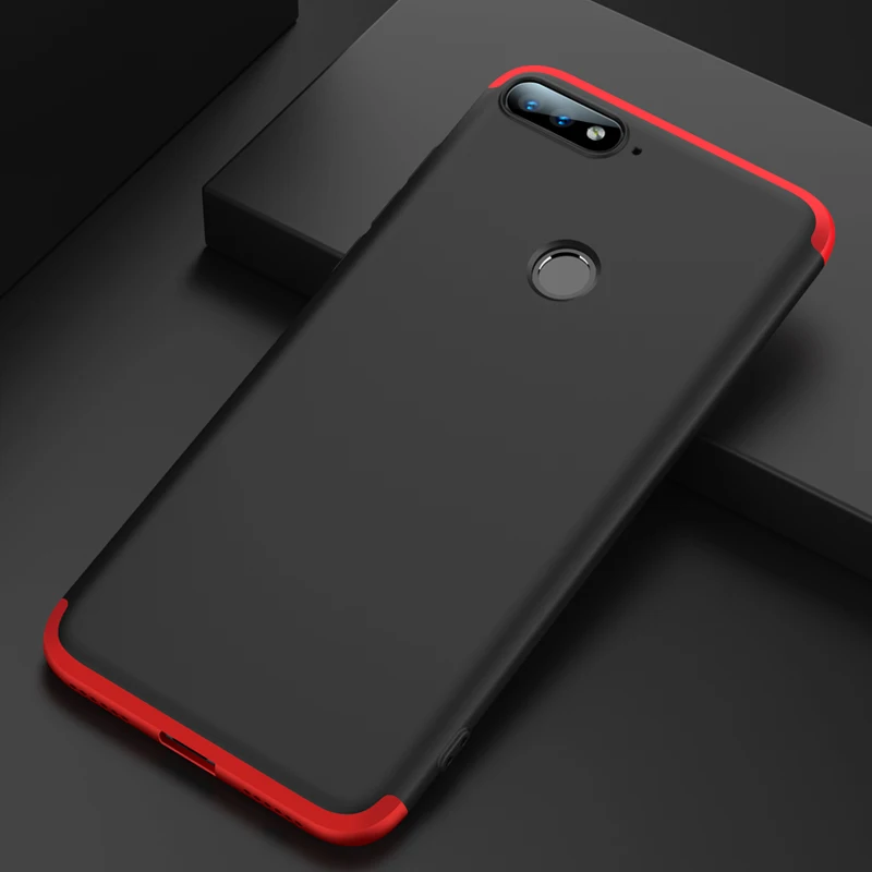

Vpower Case huawei honor 7a Case Shockproof Hard Matte Cover 3 in 1 Full Protector Case For huawei y6 2018 5.7'' Phone Shell