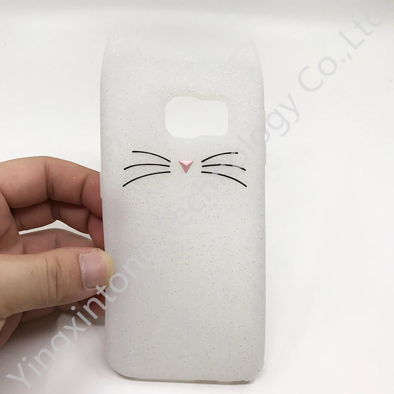Чехлы для телефонов Samsung Galaxy S5 S6 Edge S7 S8 Plus J1 J5 J7 2016 милый мультяшный чехол с котом 3D