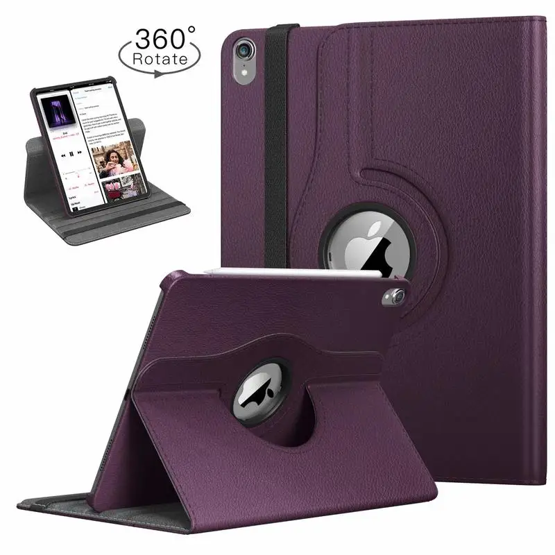 For iPad Pro 11&quot 2018 Case 360 Degree Rotating Stand Cover with Smart Auto Wake Sleep for Apple iPAD 11 inch new Cases | Компьютеры и