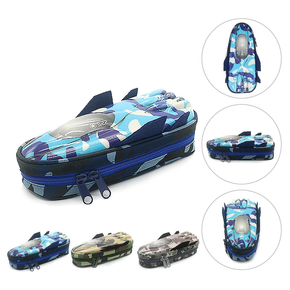 

Warship Pencil Case Vehicle Pen Pouch Bag with Combination for Boys Zipper EVA Large Cute School Pencil Box Office Pen Box