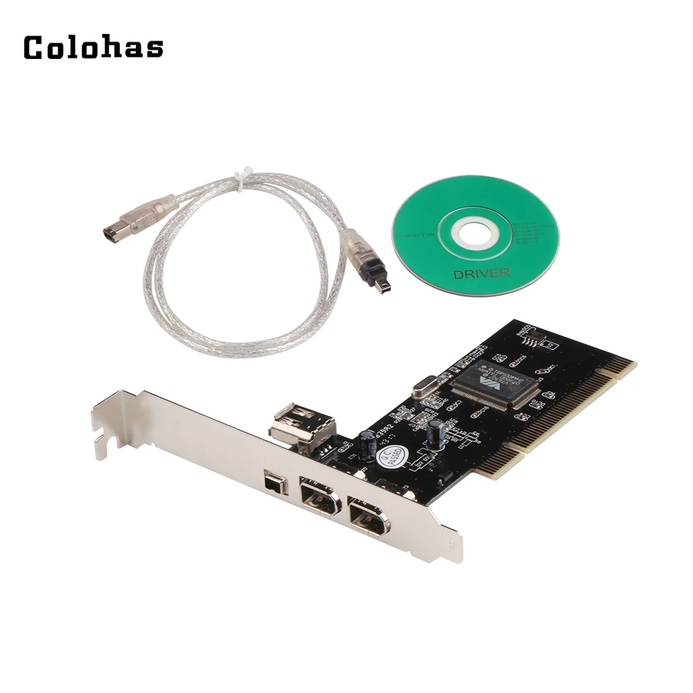 PCI к 6 контактный/4 контактный IEEE 1394 плата контроллера с кабелем Firewire для цифровой