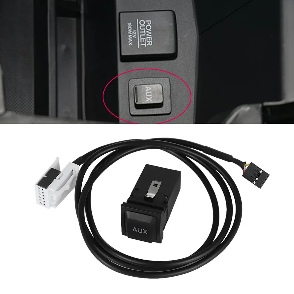 Автомобильный AUX переключатель+ кабель переключатель резиновый шнур штекер авто AUX USB адаптер внутренний шнур модификация Замена жгута провода