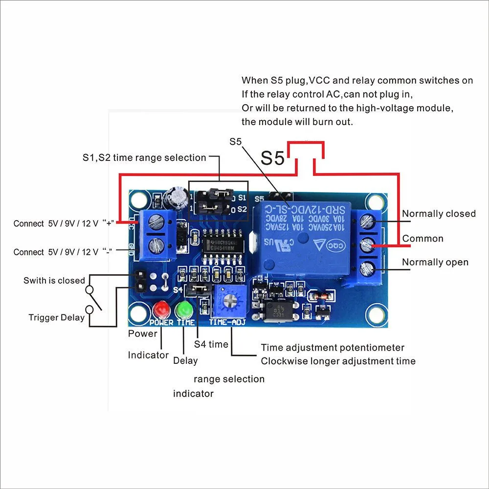 Умная электроника DC 12 В реле задержки с таймером регулировка задержки потенциометра включение/выключение модуля переключателя