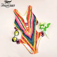 

HAINISHA 2018 Sexy New One-Piece Swimsuit Women Bandage Backless Bodysuit Swimwear Mujer Push Up Brazilian Monokini Beach 8450