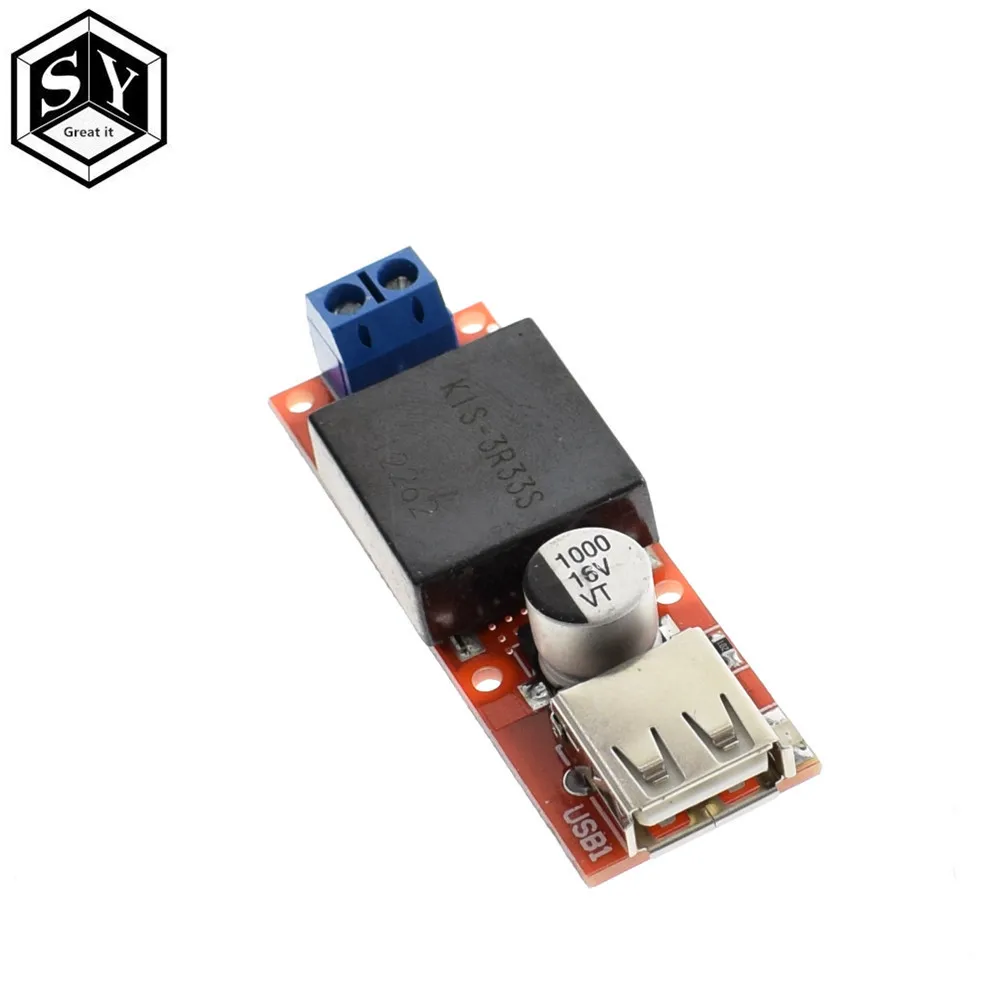 1PCS GREAT IT 5V USB Output Converter DC 7V 24V To 5V 3A Step Down Buck