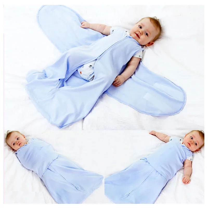 Newborn Baby Stroller Safe Sleeping Bag Zipper Anti Startle Coverlet Sleep Sack Kangaroo Carrier Swaddling Blanket Sleeping Bag
