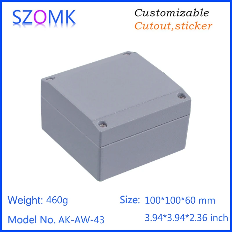 szomk IP66 die cast aluminum waterproof enclosure for electronics aluminum case waterproof equipment junction box  (6)
