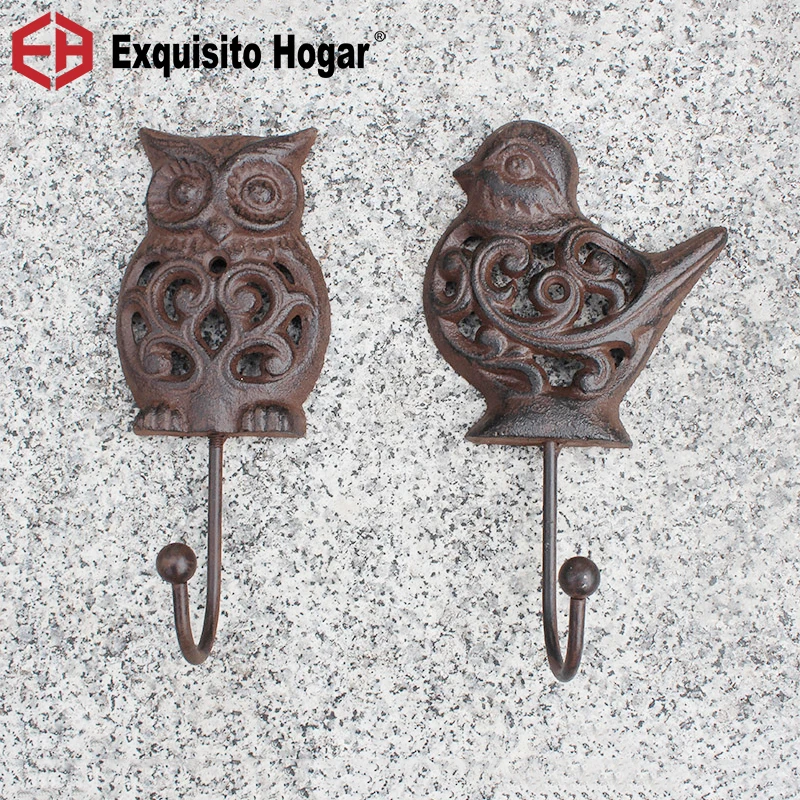 

Art Designer Customized European Style Ancient Cast Iron Hollow Wall Hanging Hook Mural Coat Hardware