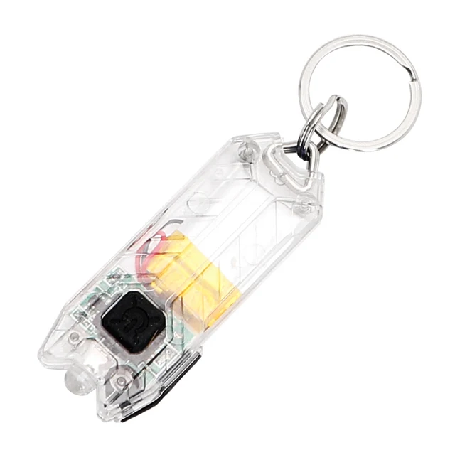 ITimo Mini LED Flashlight Keychain Tube USB Rechargeable Keyring Light