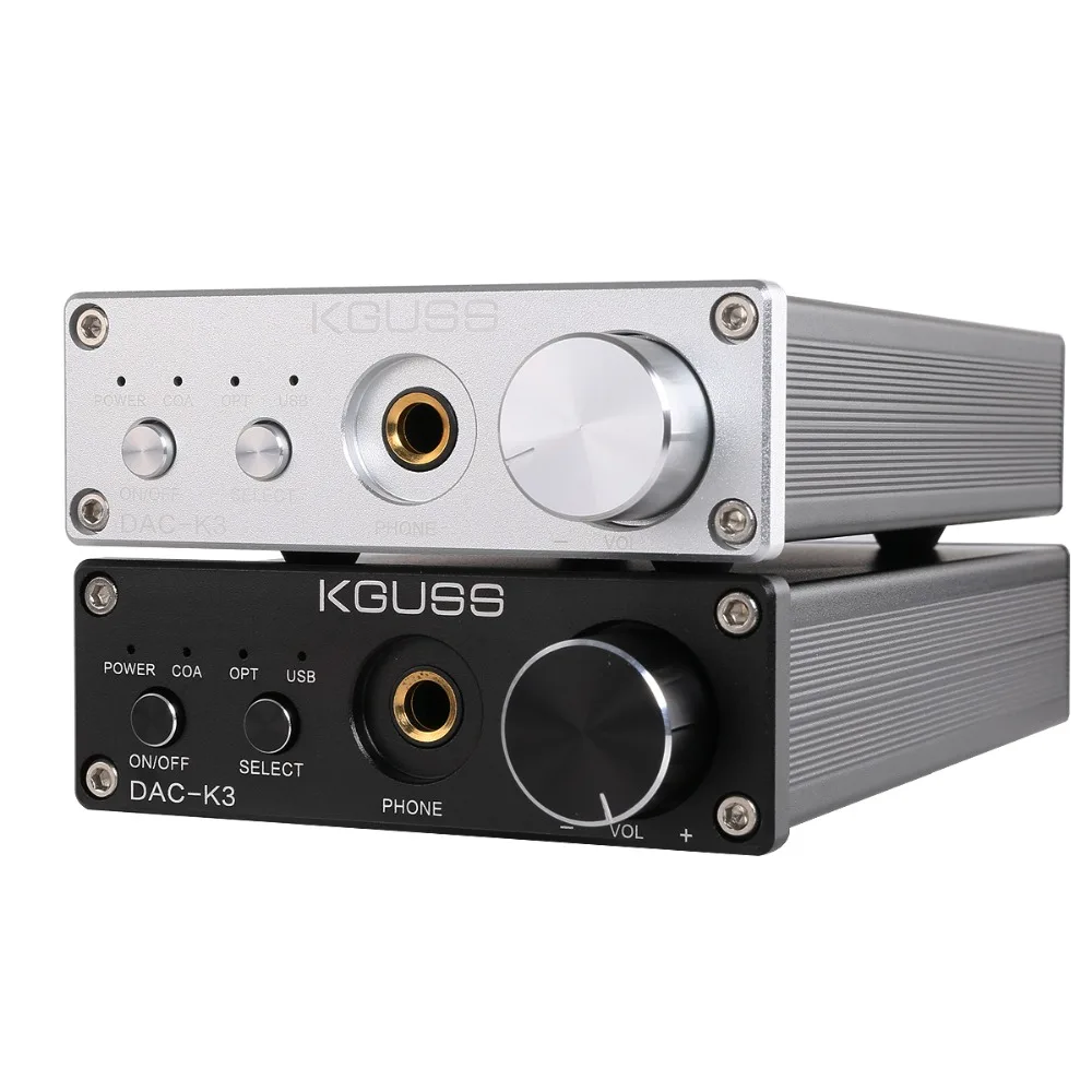 KGUSS DAC-K3 TPA6120 2.0 MINI HIFI USB DAC Decoded Audio Headphone Amplifier 24BIT 192KHz OPA2134 AMP DC12V