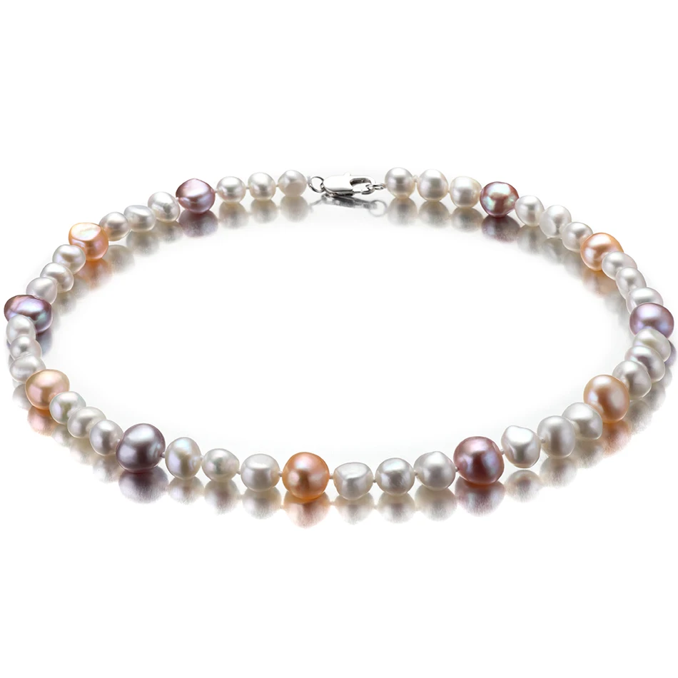 

Feige Special offer Baroque 7-8/10-11MM Multicolor Freshwater Pearl Necklace for Women Trendy style Fine Pearl Jewelry Bijoux