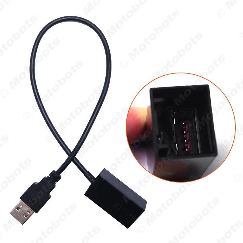 FEELDO 10 шт. USB AUX удлинительный адаптер кабель провод для MITSUBISHI Outlander/ASX/Lancer OEM