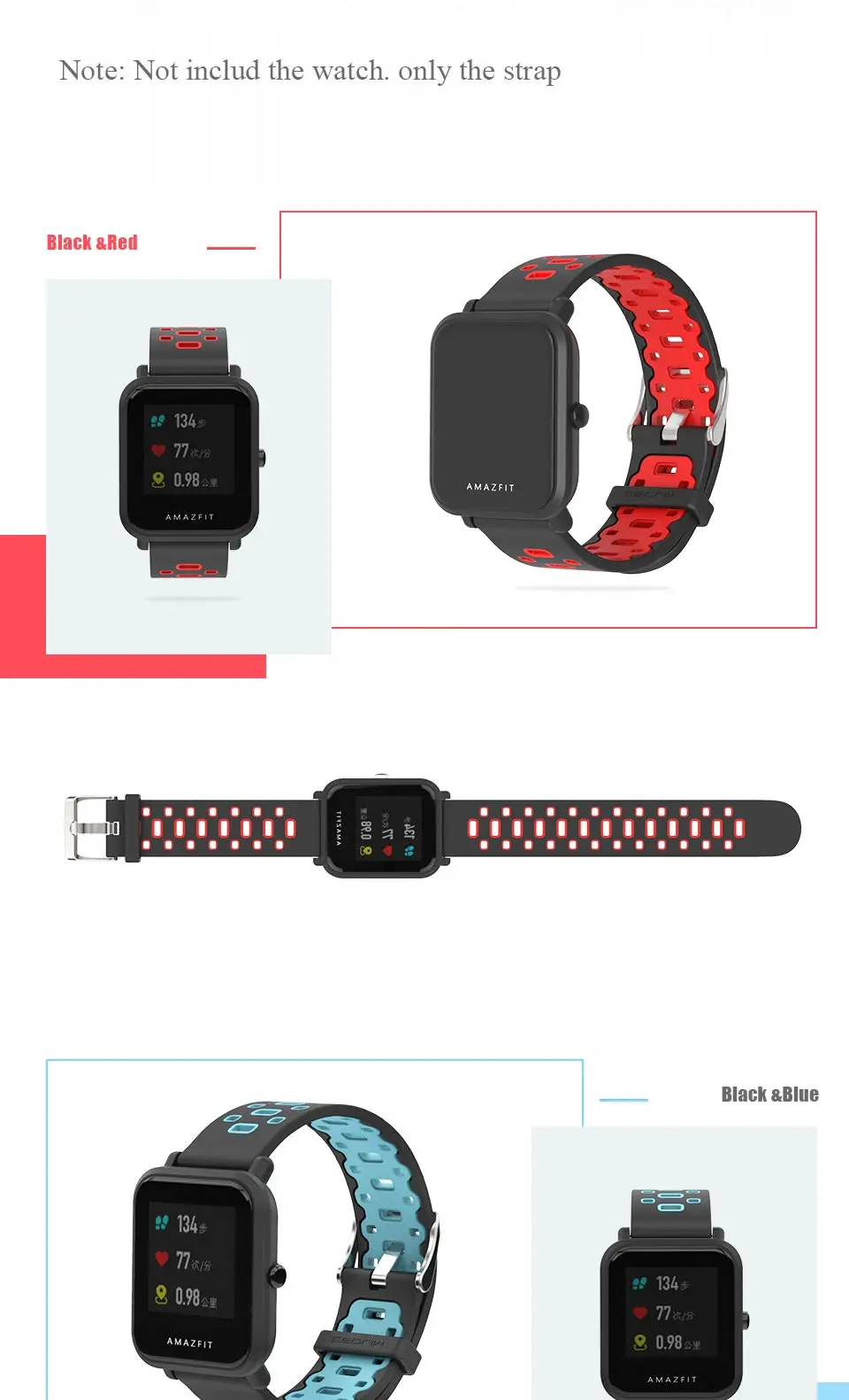 Спортивный силиконовый ремешок Mijobs 20 мм для Xiaomi Huami Amazfit GTR Bip BIT PACE Lite Youth gts Smartwatch Correa ремешок