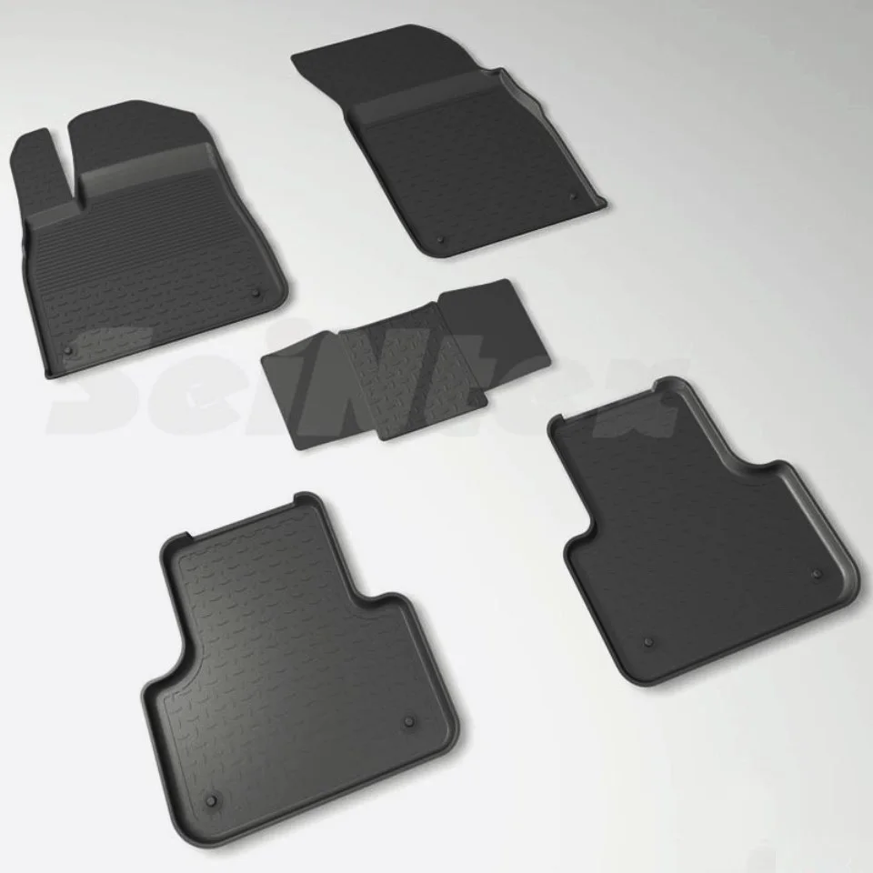 For Audi Q7 2015 2019 rubber floor mats into saloon 5 pcs/set Seintex