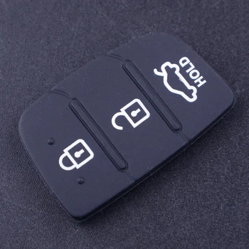 

CITALL 3 Buttons Remote Key Button Pad Protector Shell Fob Silicone Fit for Hyundai Tucson Santa fe Creta Elantra I20 2013-2019