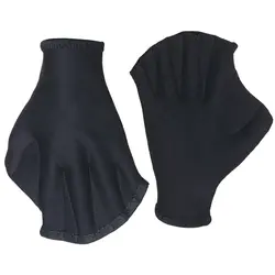 Горячая Распродажа 1 пара черные спортивные перчатки с перепонками ручной сетчатый для плавания тренировочные перчатки для дайвинга