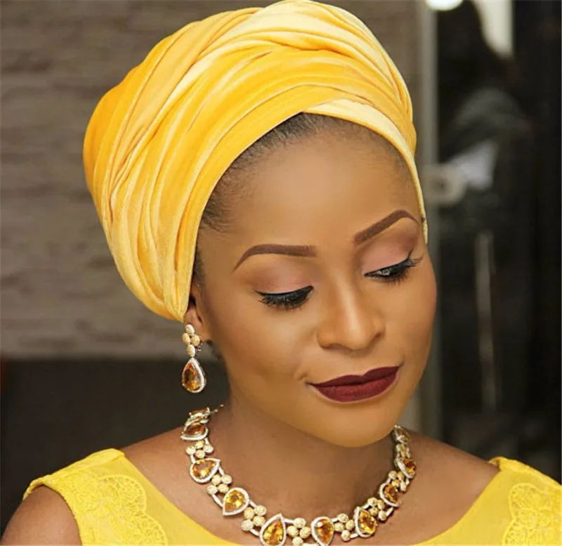 

1 PCS, African VELVET Headwrap, Womens Turban Bandana Bandage hijab, chemo hat