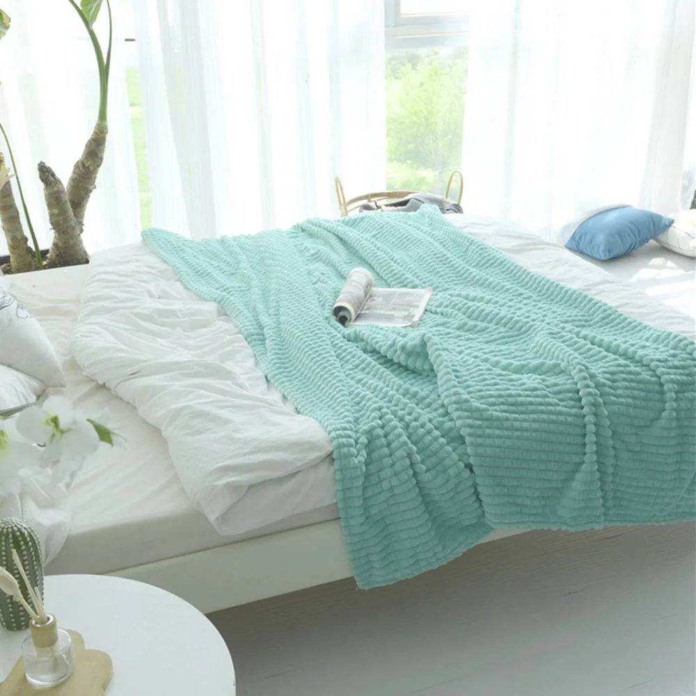 

Home Textile Flannel Fleece Blanket Thick Throw Blanket Christmas Bed Cover Blanket on Sofa Bed Plane Travel Plaids Blanket