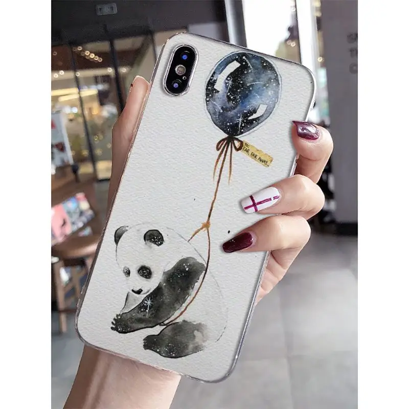 Babaite love funny panda Роскошный Уникальный Дизайн чехол для телефона iPhone 8 7 6 6S Plus 5 5S SE XR X XS