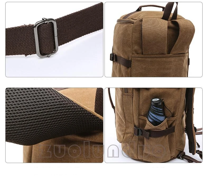 Рюкзак-ведро для ноутбука, холщовый рюкзак для мужчин, дорожный багажный рюкзак, сумка для мужчин, ноутбук, рюкзак Mochila, многофункциональный рюкзак