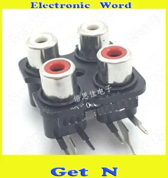 

10pcs AV4-8.4 SMD 4x Holes 6Pins RCA Sockets Audio Video Connecctors Jacks