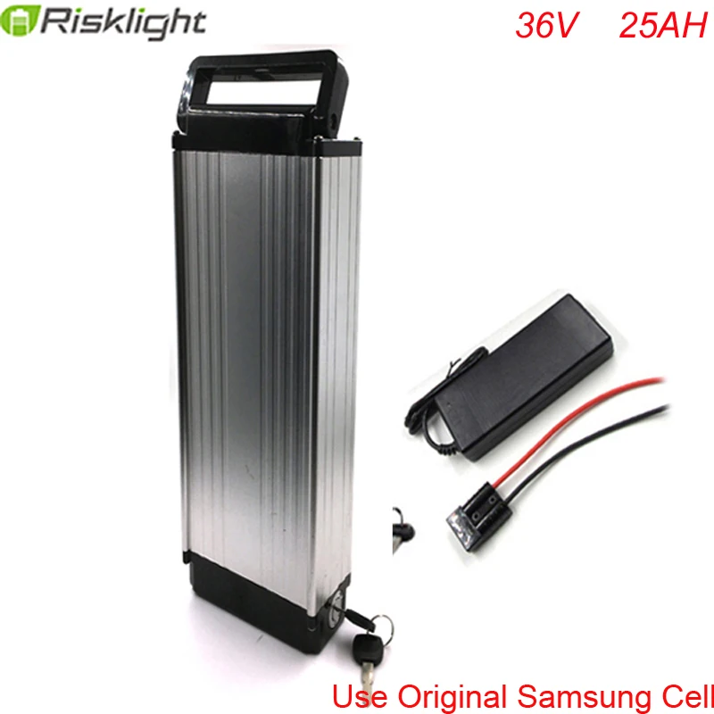 

free shipping 36V 1000W rear rack Electric bike battery Lithium ebike/ luggage battery 36V 25Ah with BMS,42V 2A charger