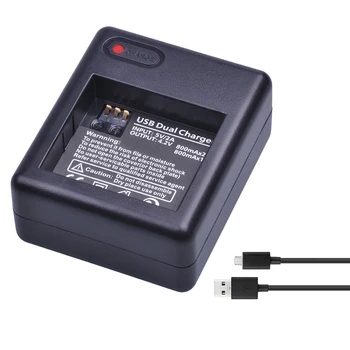 

1PC or 2 PCS AZ13-1 AZ13 High Quality USB Dual Charger charger CHARGR for Xiaomi Yi XiaoYi Xiaomi yi 1 Action Camera Battery