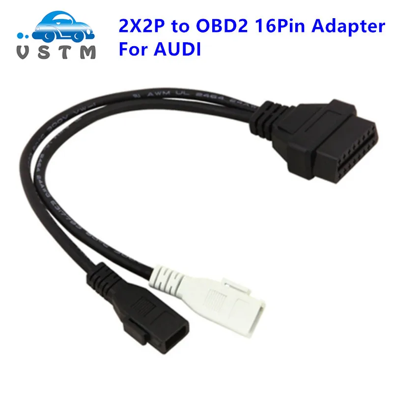 

OBD2 For AUDI 2X2 OBD1 OBD2 Car Diagnostic Cable 2P+2P 2X2Pin to OBD2 16Pin Female Connector VAG C OM VAG Adapter