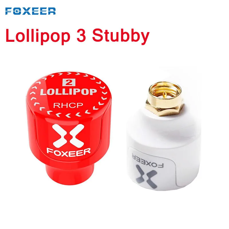 

2PCS Foxeer Lollipop 3 2.5DBi Stubby 5.8G Omni FPV Antenna LHCP/RHCP for RC Models Multicopter Goggles Spare Parts White Red