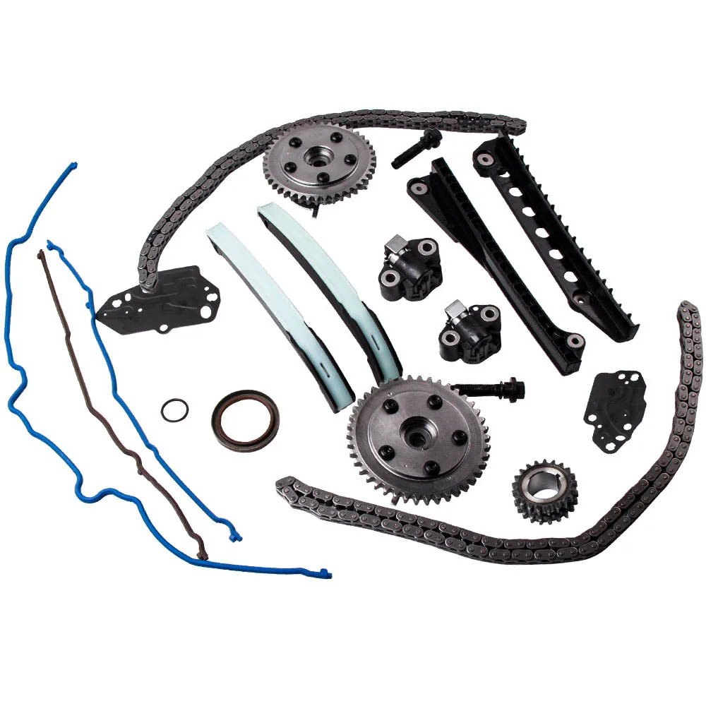 

For 04-10 Ford 5.4 TRITON 3-Valve Timing Chain Kit+Cam Phaser+Cover Gasket for F150 F250 F350 5.4 TRITON 3-Valve tct